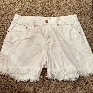 JBD white jean shorts